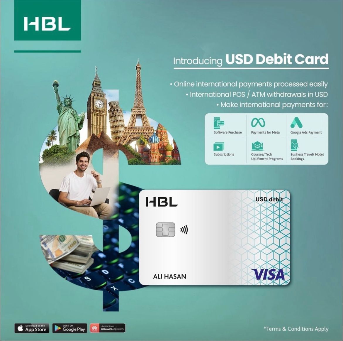 HBL Introduces USD Debit Card