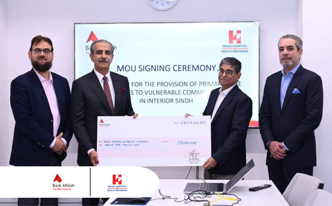 Bank Alfalah and Indus Hospital Partner to Establish a Primary Healthcare Facility