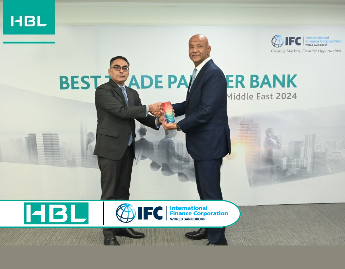 HBL recognized as "Best Trade Partner Bank - Middle East" by IFC