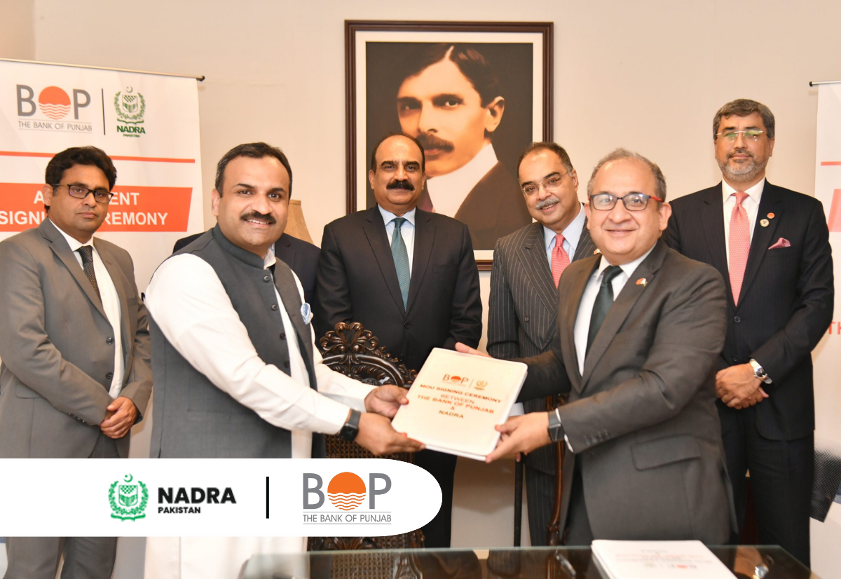 NADRA Signs e-Payment Gateway Agreement with BoP