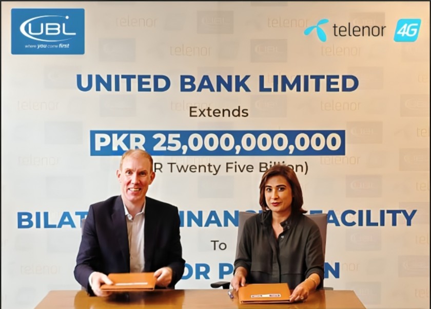 UBL Extends Rs. 25 Billion Financing Facility to Telenor Pakistan